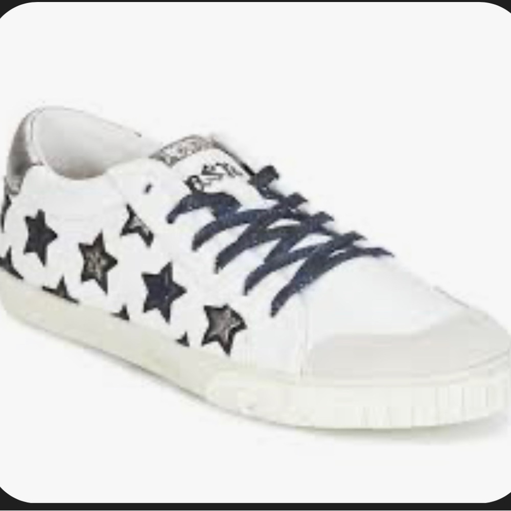 Ash Women’s Star Sneakers Leather New w/Box Sz EU 41M AS-Majestic Navy & White - Picture 9 of 9